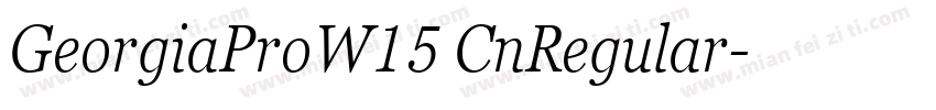 GeorgiaProW15 CnRegular字体转换